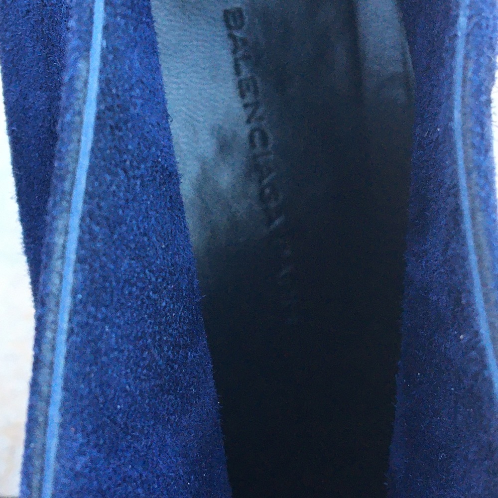 Balenciaga navy suede ankle boots 38 - Picture 3 of 12